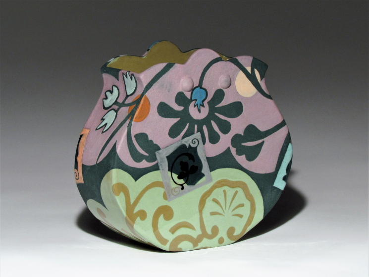 Shells and Floral Pouch Vase