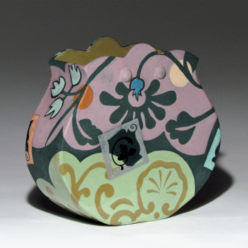 Shells and Floral Pouch Vase