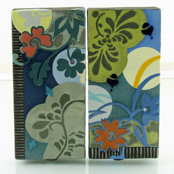 Blue Floral Midnight Dimensional Tiles